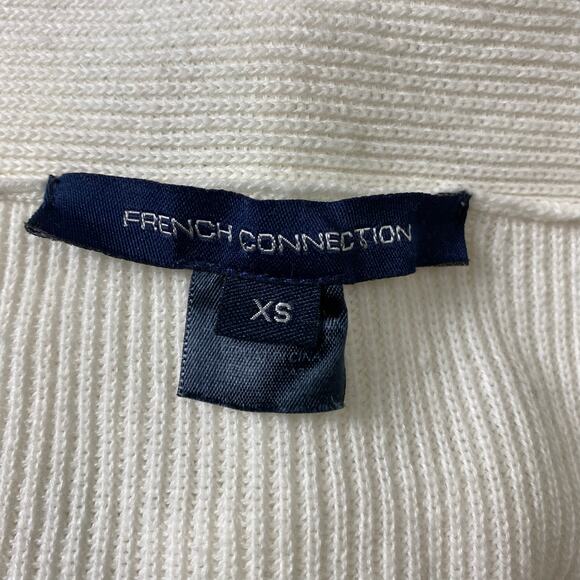 French Connection Cotton‎ Lace Bell-Sleeve Top Womens Size XS White - Picture 2 of 7